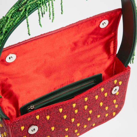 STAUD Tommy Beaded Bag Strawberry Dream - Picture 5 of 10